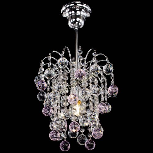 Люстра Зима шар розовая в Подольске Гусь Хрустальный