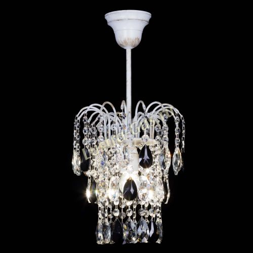 Люстра Зима журавлик черная (белая патина) в Подольске Гусь Хрустальный