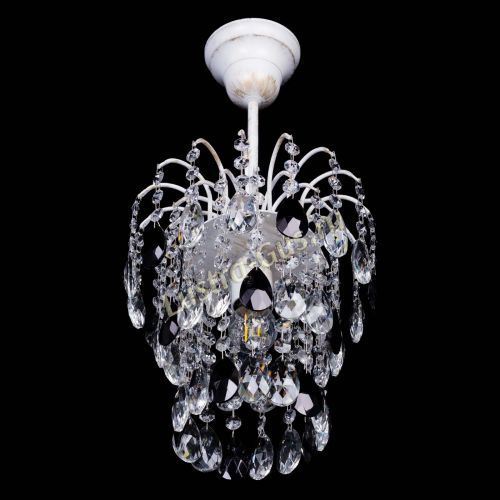 Люстра Зима журавлик черная (белая патина) в Подольске Гусь Хрустальный