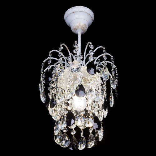 Люстра Зима журавлик черная (белая патина) в Подольске Гусь Хрустальный