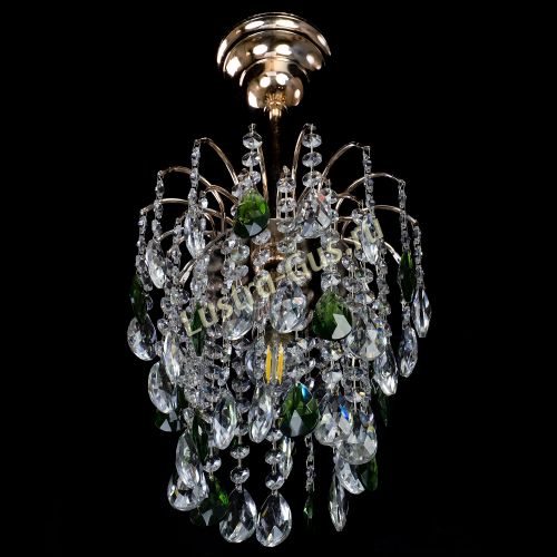 Люстра Зима журавлик зеленая в Подольске Гусь Хрустальный