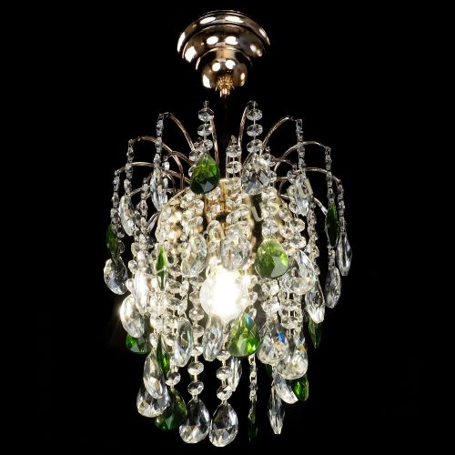 Люстра Зима журавлик зеленая в Подольске Гусь Хрустальный