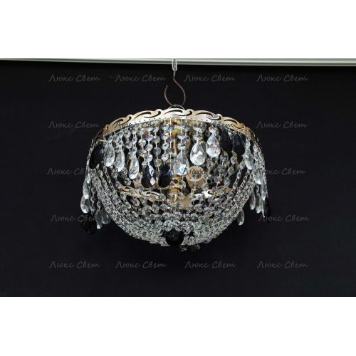 Люстра Анжелика журавлик черная в Подольске Гусь Хрустальный