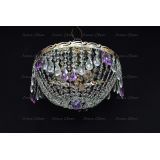 Люстра Анжелика журавлик фиолетовая в Подольске