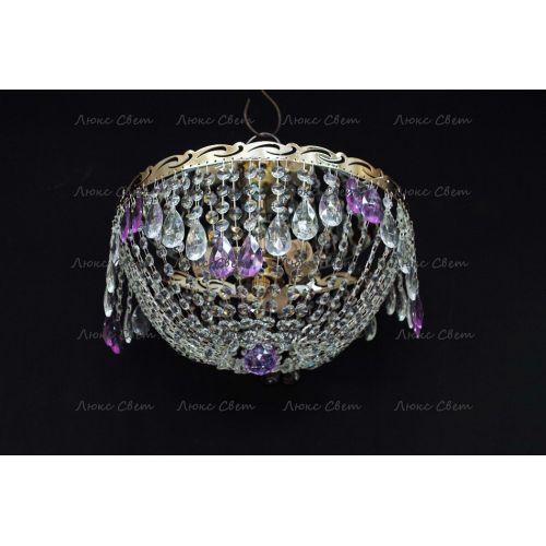 Люстра Анжелика журавлик фиолетовая в Подольске Гусь Хрустальный