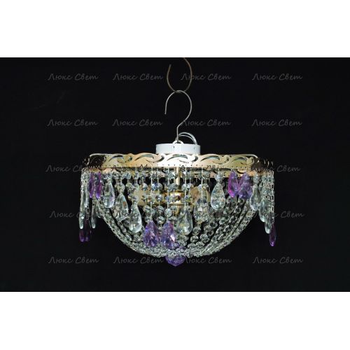 Люстра Анжелика журавлик фиолетовая в Подольске Гусь Хрустальный