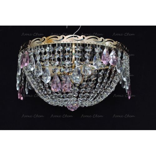 Люстра Анжелика журавлик розовая в Подольске Гусь Хрустальный