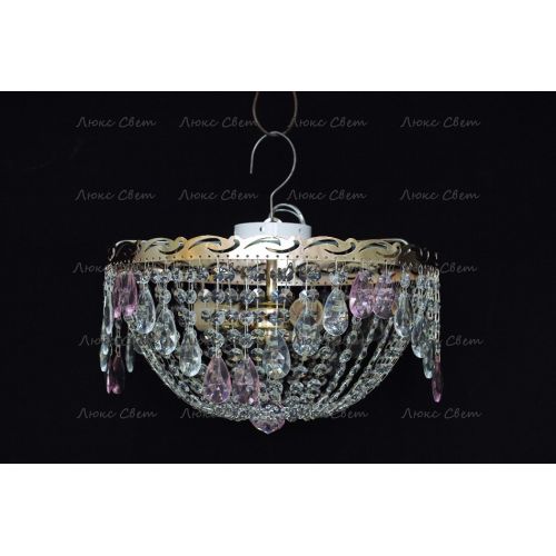 Люстра Анжелика журавлик розовая в Подольске Гусь Хрустальный