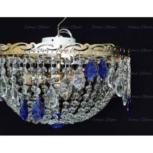 Люстра Анжелика журавлик синяя в Подольске Гусь Хрустальный