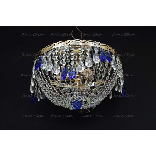 Люстра Анжелика журавлик синяя в Подольске Гусь Хрустальный