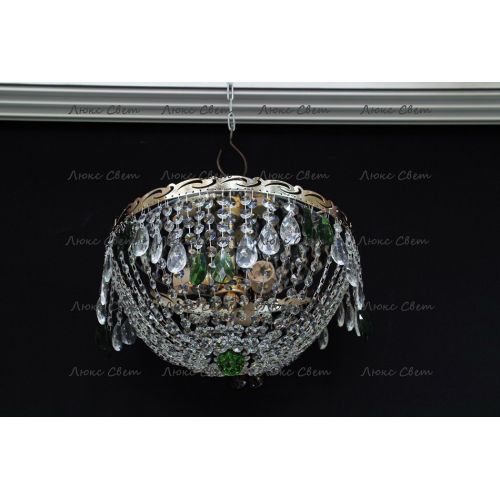 Люстра Анжелика журавлик зеленая в Подольске Гусь Хрустальный