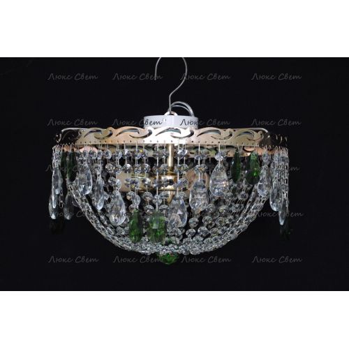 Люстра Анжелика журавлик зеленая в Подольске Гусь Хрустальный