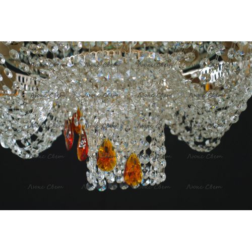 Люстра Водоворот + низ цветная в Подольске Гусь Хрустальный