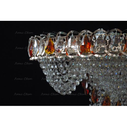 Люстра Водоворот + низ цветная в Подольске Гусь Хрустальный