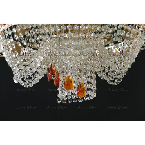 Люстра Водоворот + низ цветная в Подольске Гусь Хрустальный