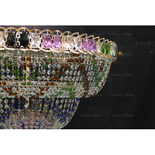 Люстра Водопад Колор 80 см в Подольске Гусь Хрустальный