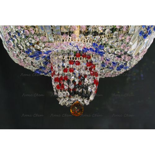 Люстра Водопад Колор 80 см в Подольске Гусь Хрустальный