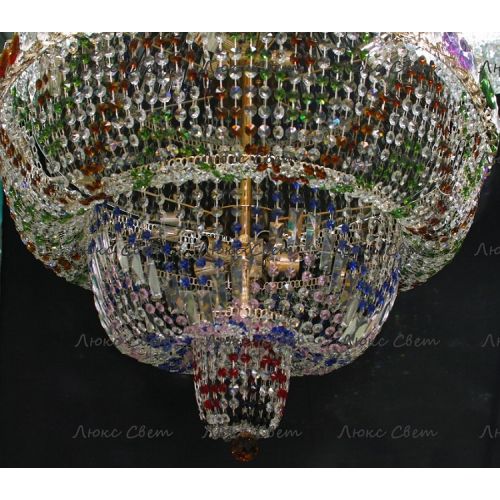 Люстра Водопад Колор 80 см в Подольске Гусь Хрустальный