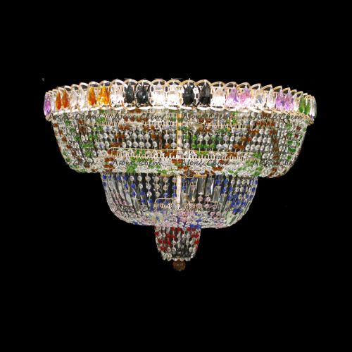 Люстра Водопад Колор 80 см в Подольске Гусь Хрустальный