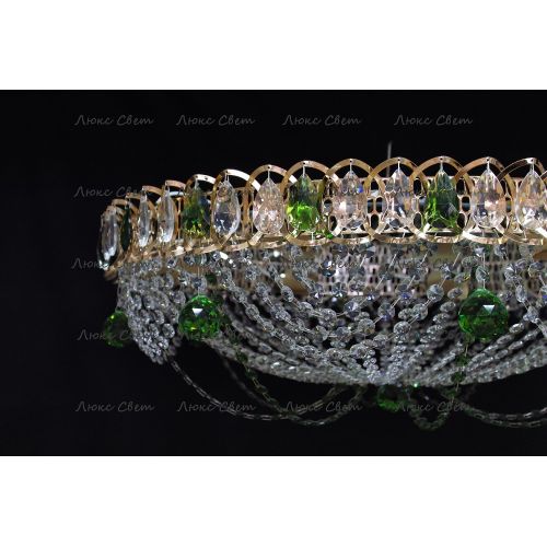 Люстра Водоворот роза зеленая в Подольске Гусь Хрустальный