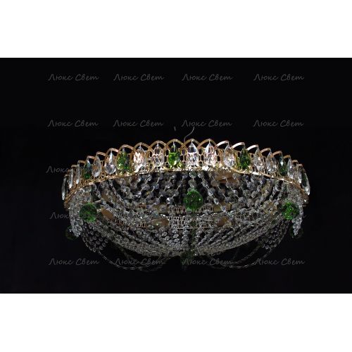 Люстра Водоворот роза зеленая в Подольске Гусь Хрустальный