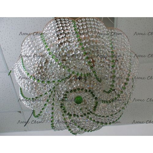 Люстра Лотос  Елена цветная № 1 в Подольске Гусь Хрустальный