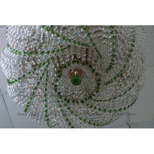 Люстра Лотос  Елена цветная № 1 в Подольске Гусь Хрустальный