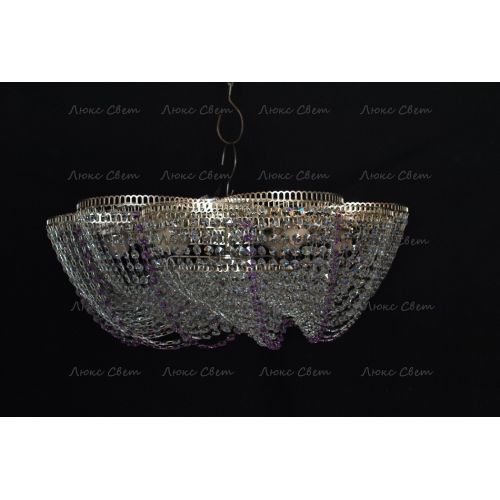 Люстра Лотос Елена сиреневая в Подольске Гусь Хрустальный