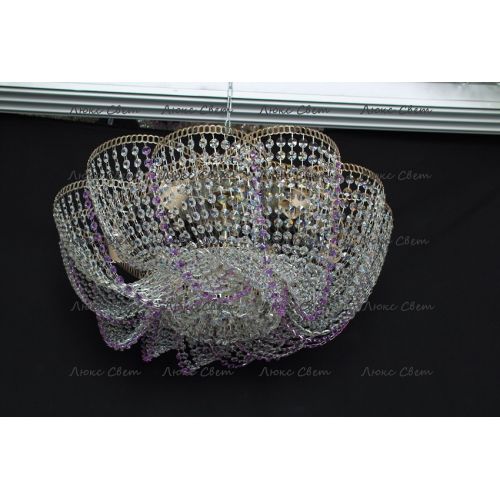 Люстра Лотос Елена сиреневая в Подольске Гусь Хрустальный