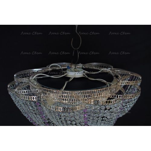 Люстра Лотос Елена сиреневая в Подольске Гусь Хрустальный