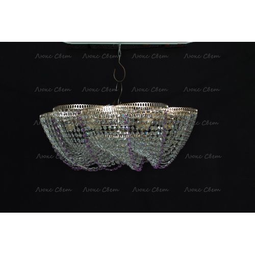 Люстра Лотос Елена сиреневая в Подольске Гусь Хрустальный