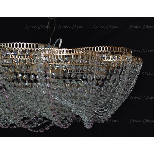 Люстра Лотос Елена розовая в Подольске Гусь Хрустальный