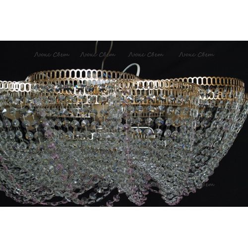 Люстра Лотос Елена розовая в Подольске Гусь Хрустальный