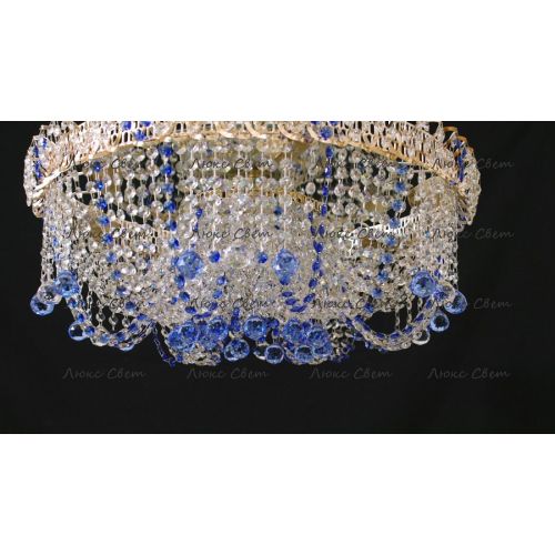 Люстра Водоворот Мария синяя в Подольске Гусь Хрустальный