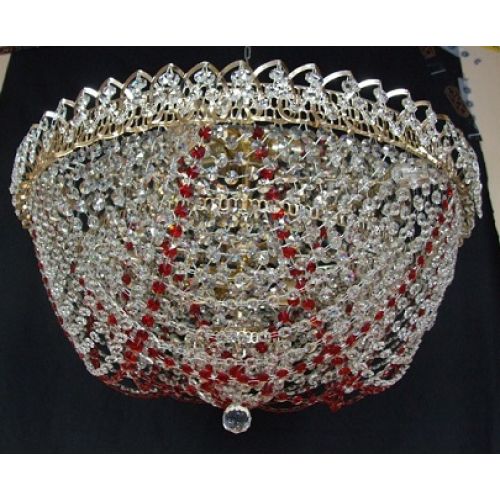 Люстра Водопад роза цветная в Подольске Гусь Хрустальный