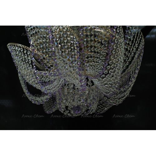 Люстра Космос № 2 фиолетовая в Подольске Гусь Хрустальный