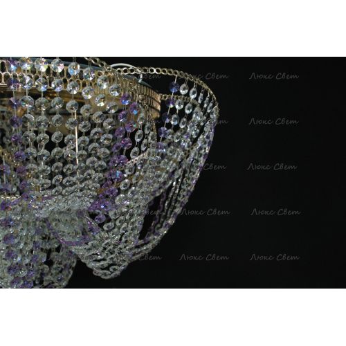 Люстра Космос № 2 фиолетовая в Подольске Гусь Хрустальный