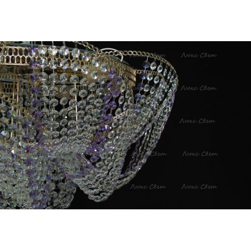 Люстра Космос № 2 фиолетовая в Подольске Гусь Хрустальный