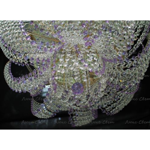 Люстра Космос № 2 фиолетовая в Подольске Гусь Хрустальный