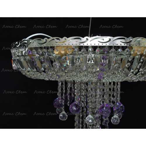 Люстра Анжелика 1 шар 40 мм фиолетовая в Подольске Гусь Хрустальный