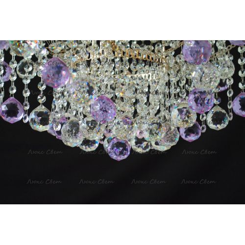 Люстра Космос шар 40 мм фиолетовая в Подольске Гусь Хрустальный