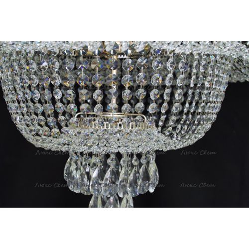Люстра Водопад камень обтикон в Подольске Гусь Хрустальный