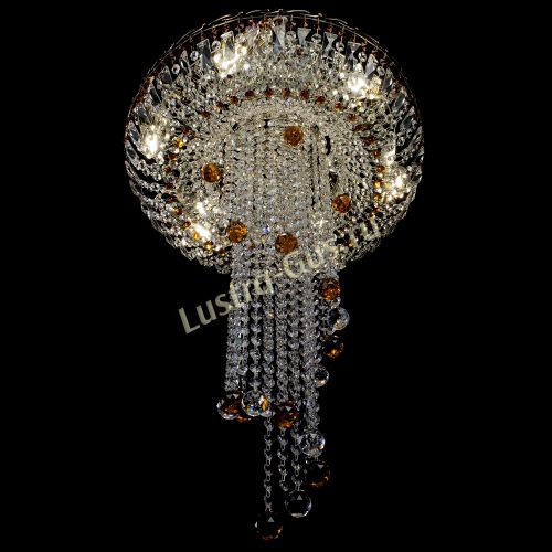 Люстра Анжелика №2 длинная шар 30 мм чайная  в Подольске Гусь Хрустальный