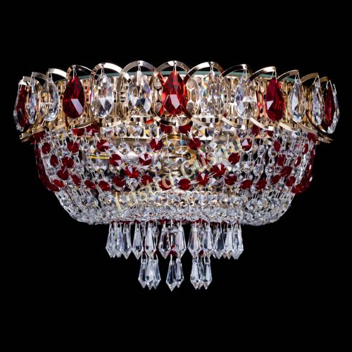 Люстра Астра Ажур красная в Подольске Гусь Хрустальный