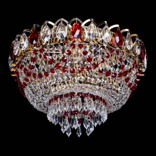 Люстра Астра Ажур красная в Подольске Гусь Хрустальный