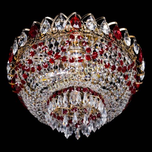 Люстра Астра Ажур красная в Подольске Гусь Хрустальный