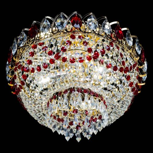 Люстра Астра Ажур красная в Подольске Гусь Хрустальный