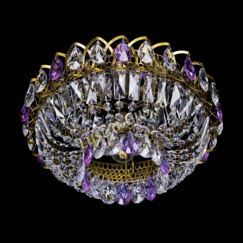 Люстра Астра Бутон №1 фиолетовая под бронзу в Подольске Гусь Хрустальный