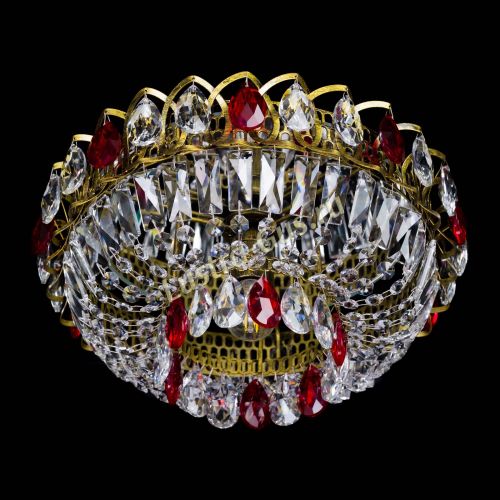 Люстра Астра Бутон №1 красная под бронзу в Подольске Гусь Хрустальный