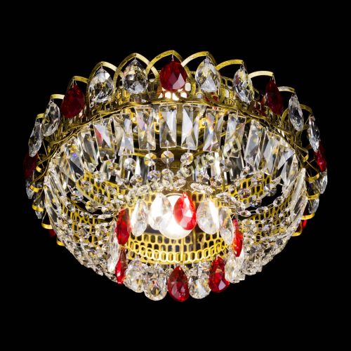 Люстра Астра Бутон №1 красная под бронзу в Подольске Гусь Хрустальный